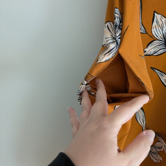 A New Day Dark Gold Floral Shift Dress Size XXL - Picture 6 of 9